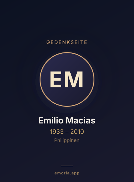 Gedenkportrait von Emilio Macias