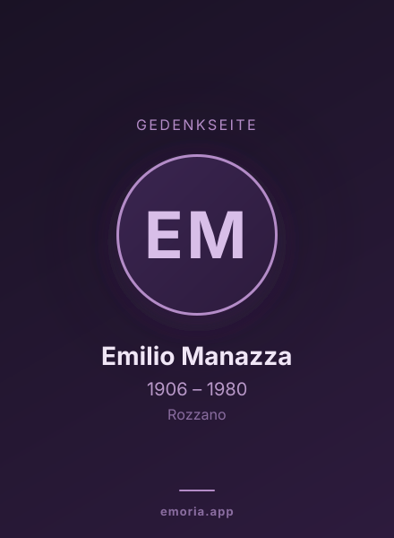 Gedenkportrait von Emilio Manazza