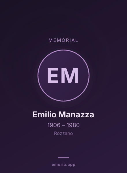 Memorial portrait of Emilio Manazza
