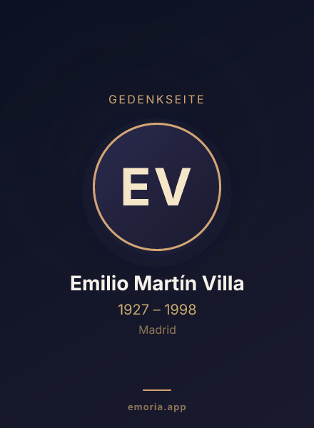 Gedenkportrait von Emilio Martín Villa