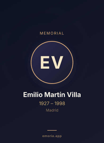 Memorial portrait of Emilio Martín Villa