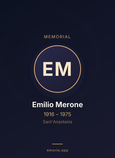 Memorial portrait of Emilio Merone