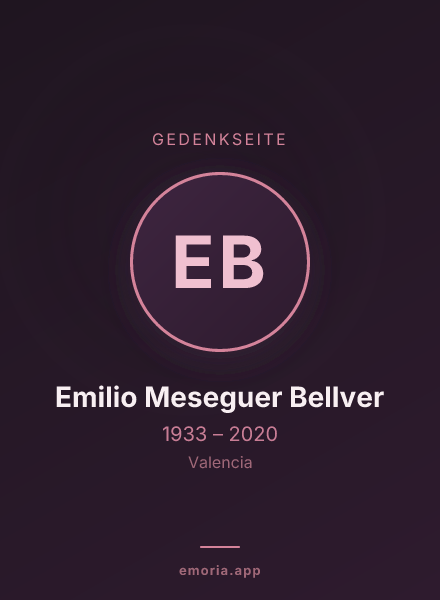 Gedenkportrait von Emilio Meseguer Bellver
