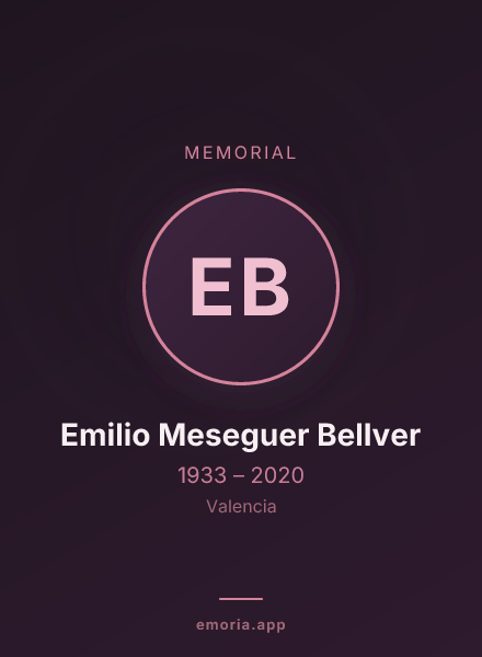 Memorial portrait of Emilio Meseguer Bellver