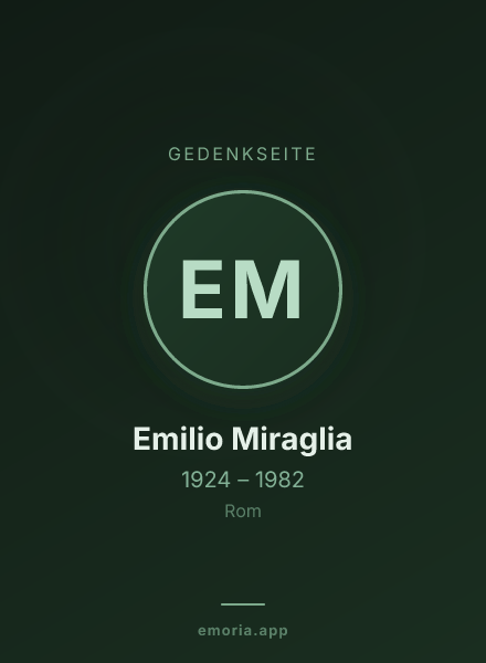 Gedenkportrait von Emilio Miraglia