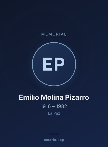 Memorial portrait of Emilio Molina Pizarro