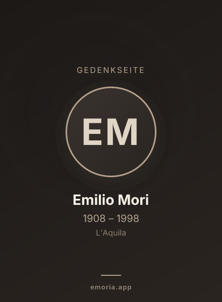 Gedenkportrait von Emilio Mori
