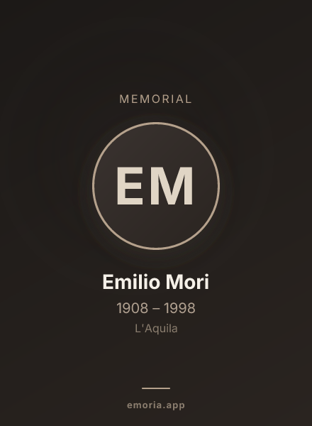 Memorial portrait of Emilio Mori