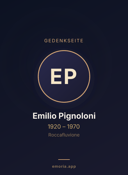 Gedenkportrait von Emilio Pignoloni
