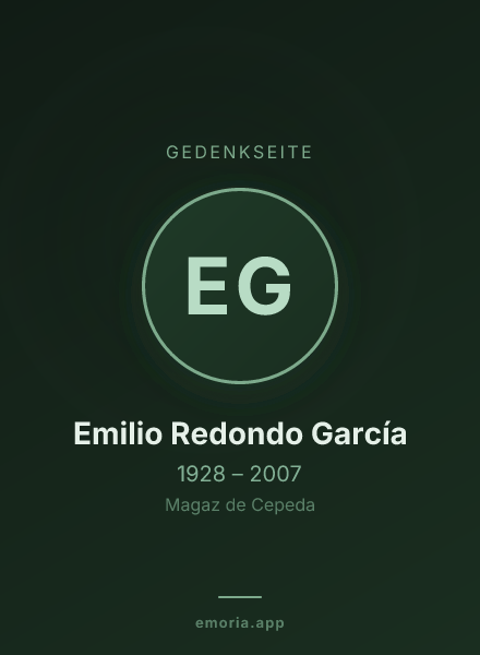 Gedenkportrait von Emilio Redondo García