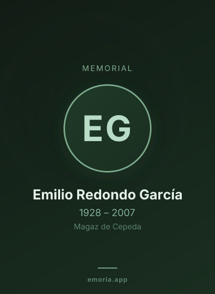 Memorial portrait of Emilio Redondo García