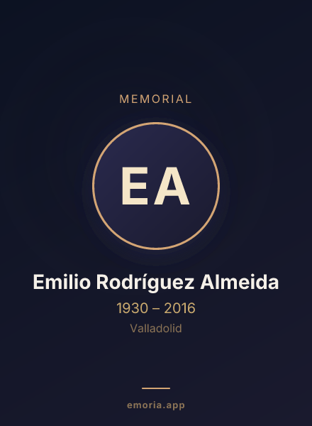 Memorial portrait of Emilio Rodríguez Almeida