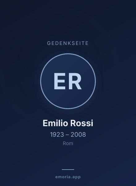 Gedenkportrait von Emilio Rossi
