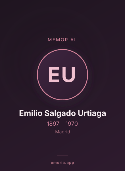 Memorial portrait of Emilio Salgado Urtiaga
