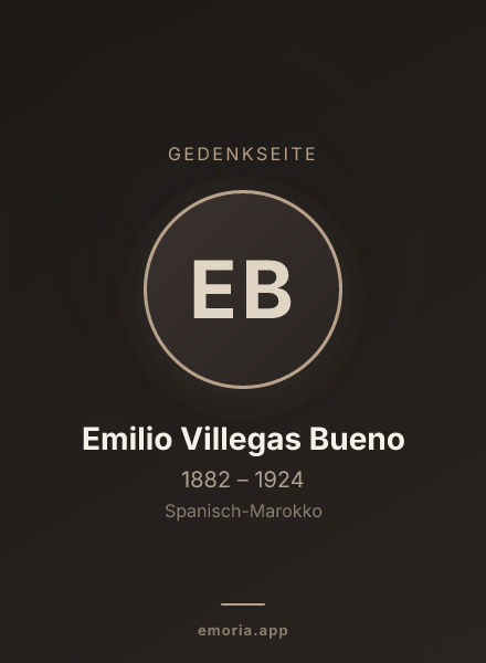 Gedenkportrait von Emilio Villegas Bueno