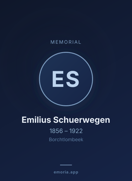 Memorial portrait of Emilius Schuerwegen