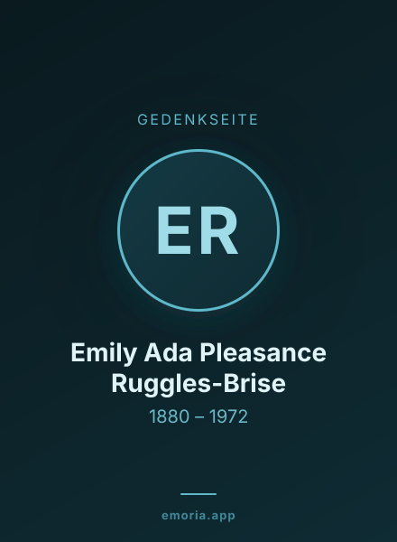 Gedenkportrait von Emily Ada Pleasance Ruggles-Brise