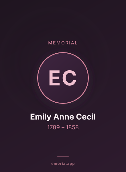 Memorial portrait of Emily Anne Cecil