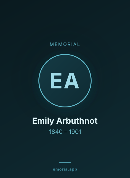 Memorial portrait of Emily Arbuthnot