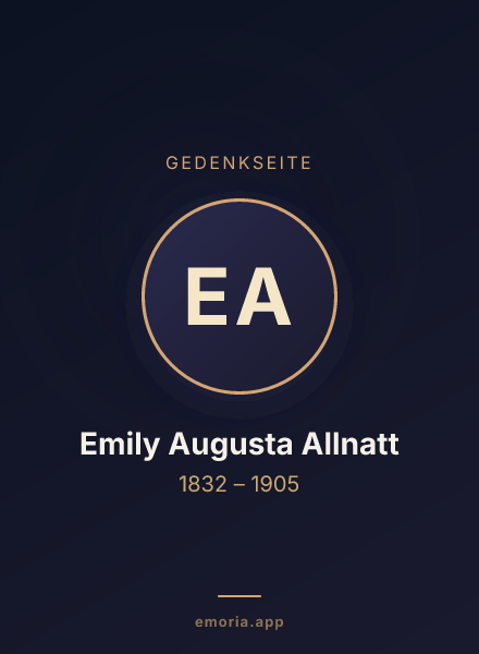 Gedenkportrait von Emily Augusta Allnatt