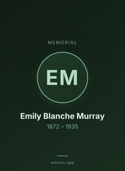 Memorial portrait of Emily Blanche Murray