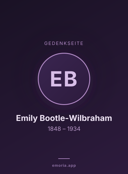 Gedenkportrait von Emily Bootle-Wilbraham