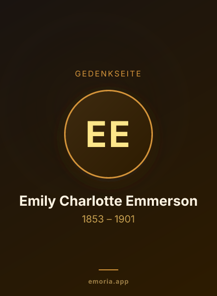 Gedenkportrait von Emily Charlotte Emmerson