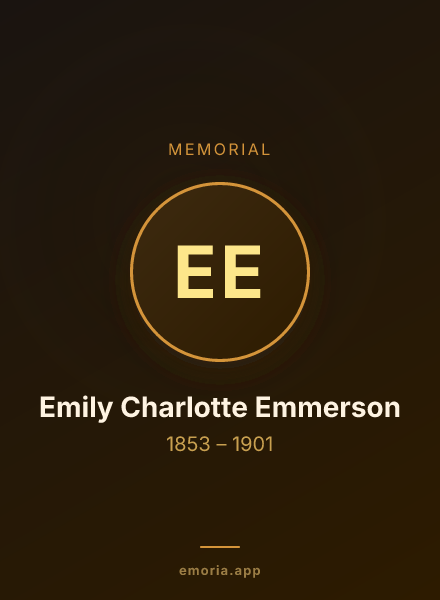Memorial portrait of Emily Charlotte Emmerson