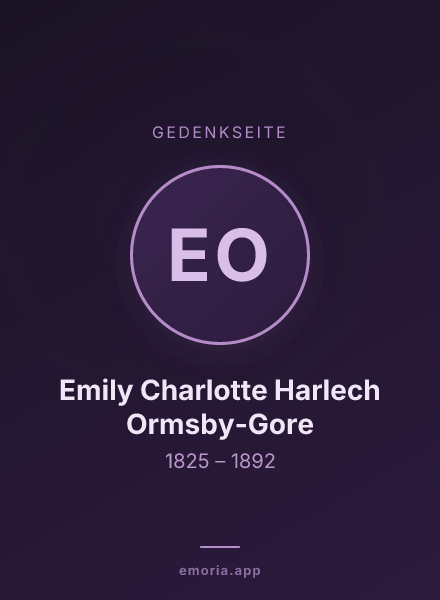 Gedenkportrait von Emily Charlotte Harlech Ormsby-Gore