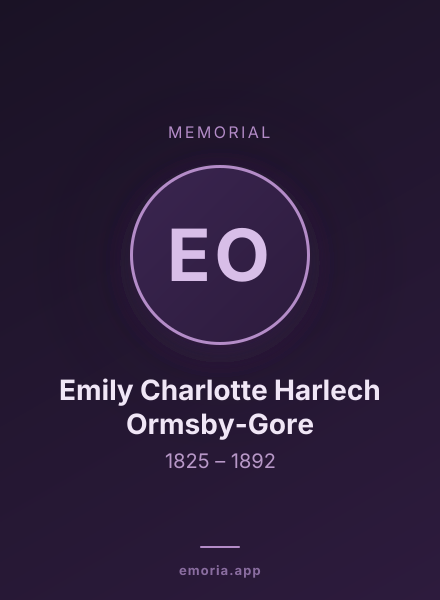 Memorial portrait of Emily Charlotte Harlech Ormsby-Gore