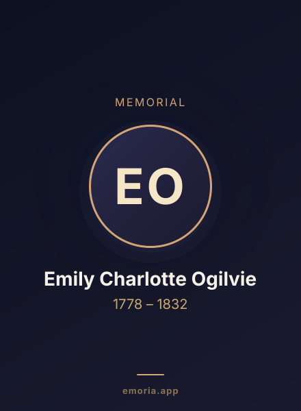 Memorial portrait of Emily Charlotte Ogilvie