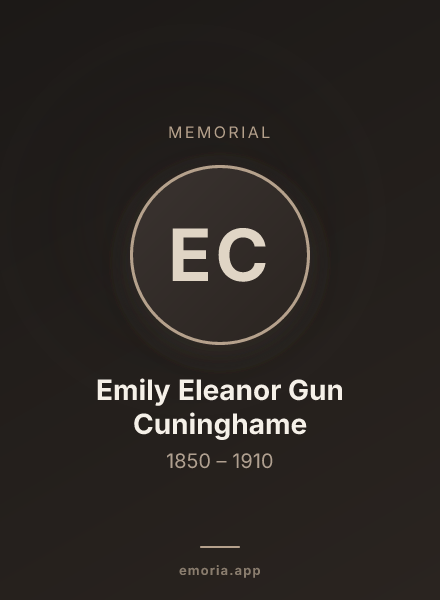 Memorial portrait of Emily Eleanor Gun Cuninghame