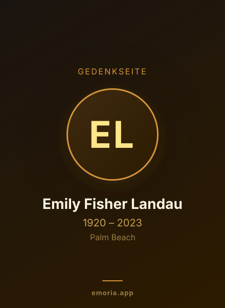 Gedenkportrait von Emily Fisher Landau