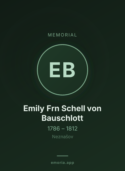 Memorial portrait of Emily Frn Schell von Bauschlott