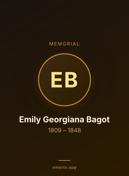 Memorial portrait of Emily Georgiana Bagot