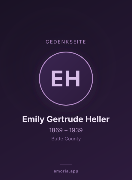 Gedenkportrait von Emily Gertrude Heller
