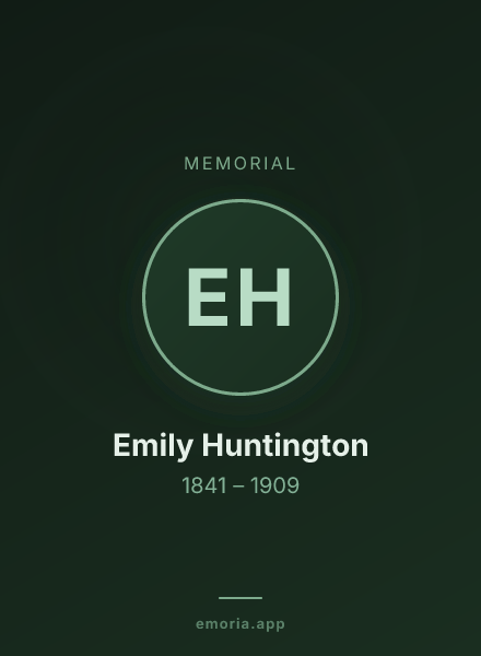 Memorial portrait of Emily Huntington