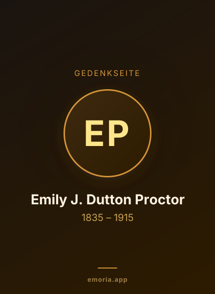 Gedenkportrait von Emily J. Dutton Proctor