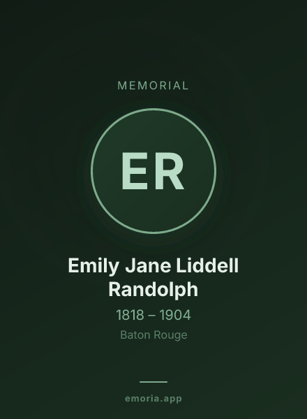 Memorial portrait of Emily Jane Liddell Randolph
