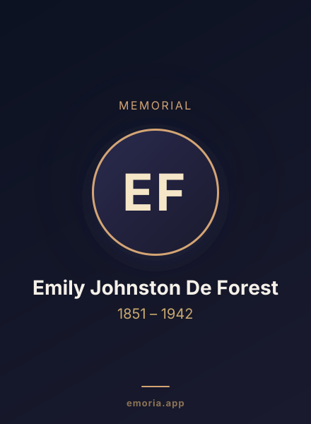 Memorial portrait of Emily Johnston De Forest