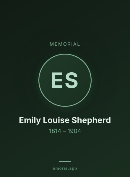 Memorial portrait of Emily Louise Shepherd