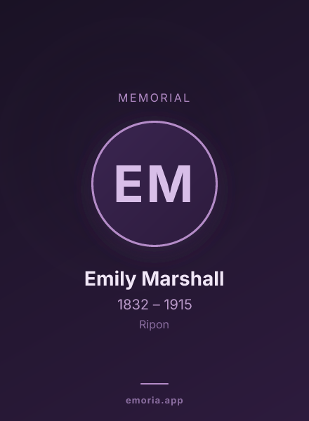 Memorial portrait of Emily Marshall
