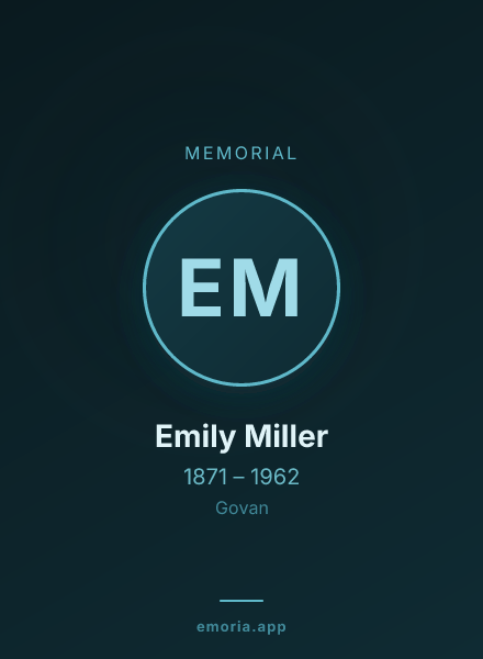 Memorial portrait of Emily Miller
