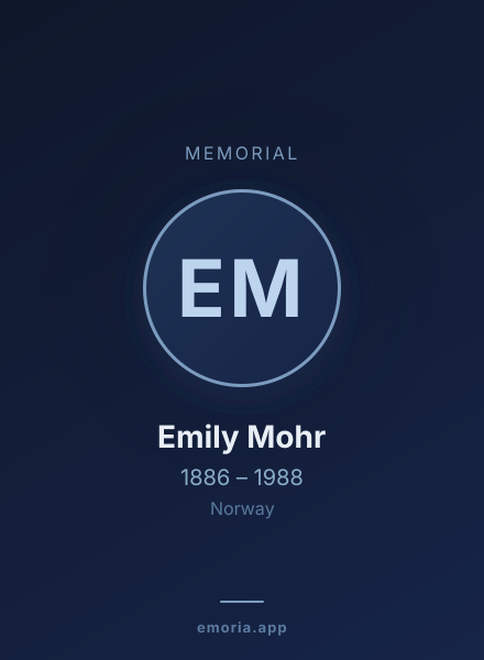 Memorial portrait of Emily Mohr
