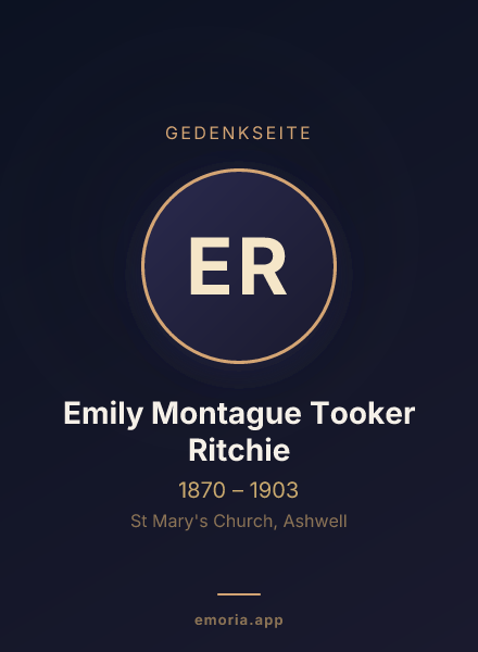 Gedenkportrait von Emily Montague Tooker Ritchie