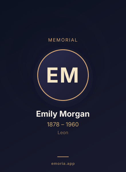 Memorial portrait of Emily Morgan