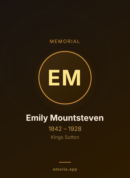 Memorial portrait of Emily Mountsteven