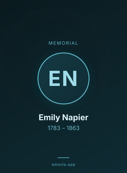 Memorial portrait of Emily Napier