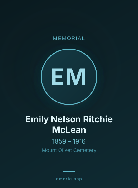Memorial portrait of Emily Nelson Ritchie McLean