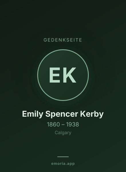 Gedenkportrait von Emily Spencer Kerby